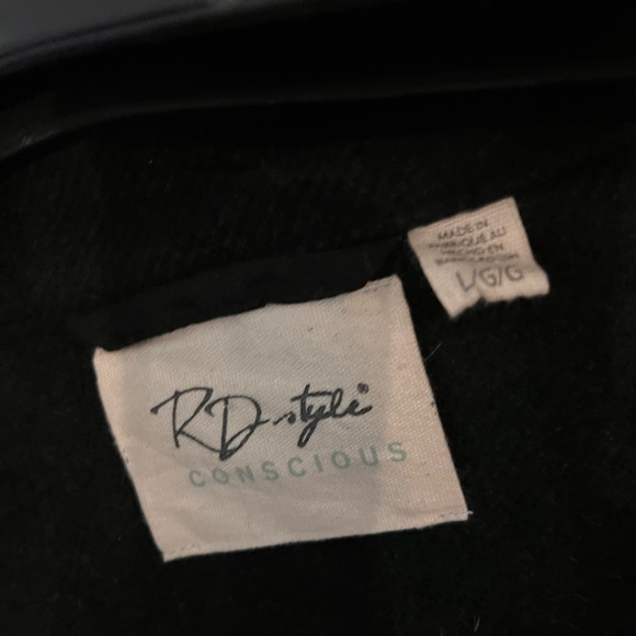 R&D Warm Thigh Length Winter Coat Large Navy/Green LumberJack Coat - Picture 2 of 3